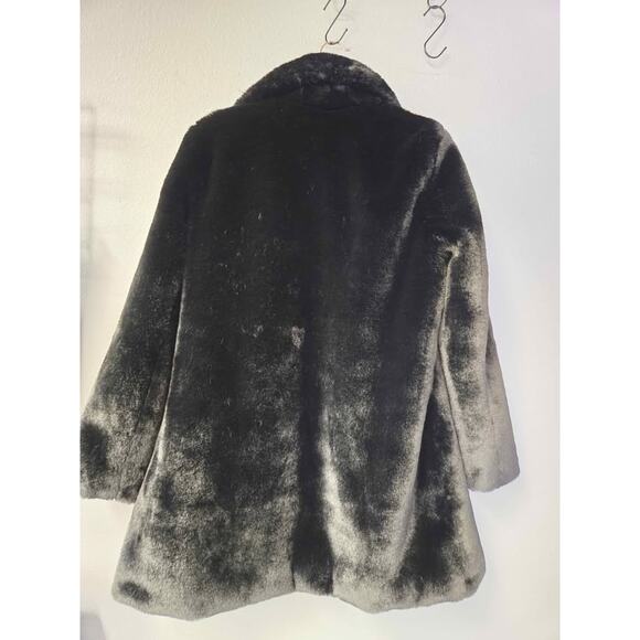 LUXE NWT Donna Salyers Fabulous-Furs Black Faux Fur Coat Jacket XS Warm Elegant - Picture 5 of 7